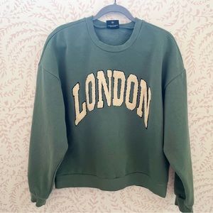 London Sweatshirt in Emerald Green